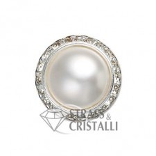 Bottone gioiello con perla o corallo