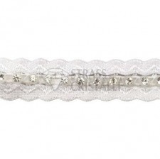 Gallon strass con pizzo elastico