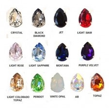 Pietre fancy in cristallo con castone