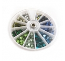 MIX COLORI STRASS SS20 HOTFIX BLU/VERDE