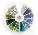 MIX COLORI STRASS SS20 HOTFIX BLU/VERDE