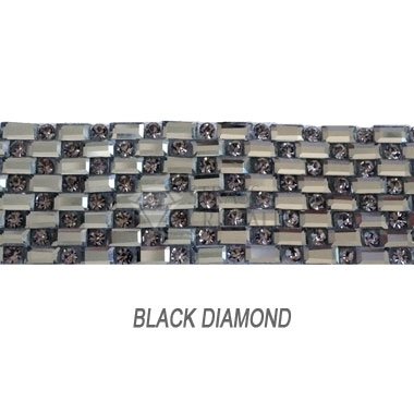 GLASS MESH CON BAGUETTE BLACK DIAMOND